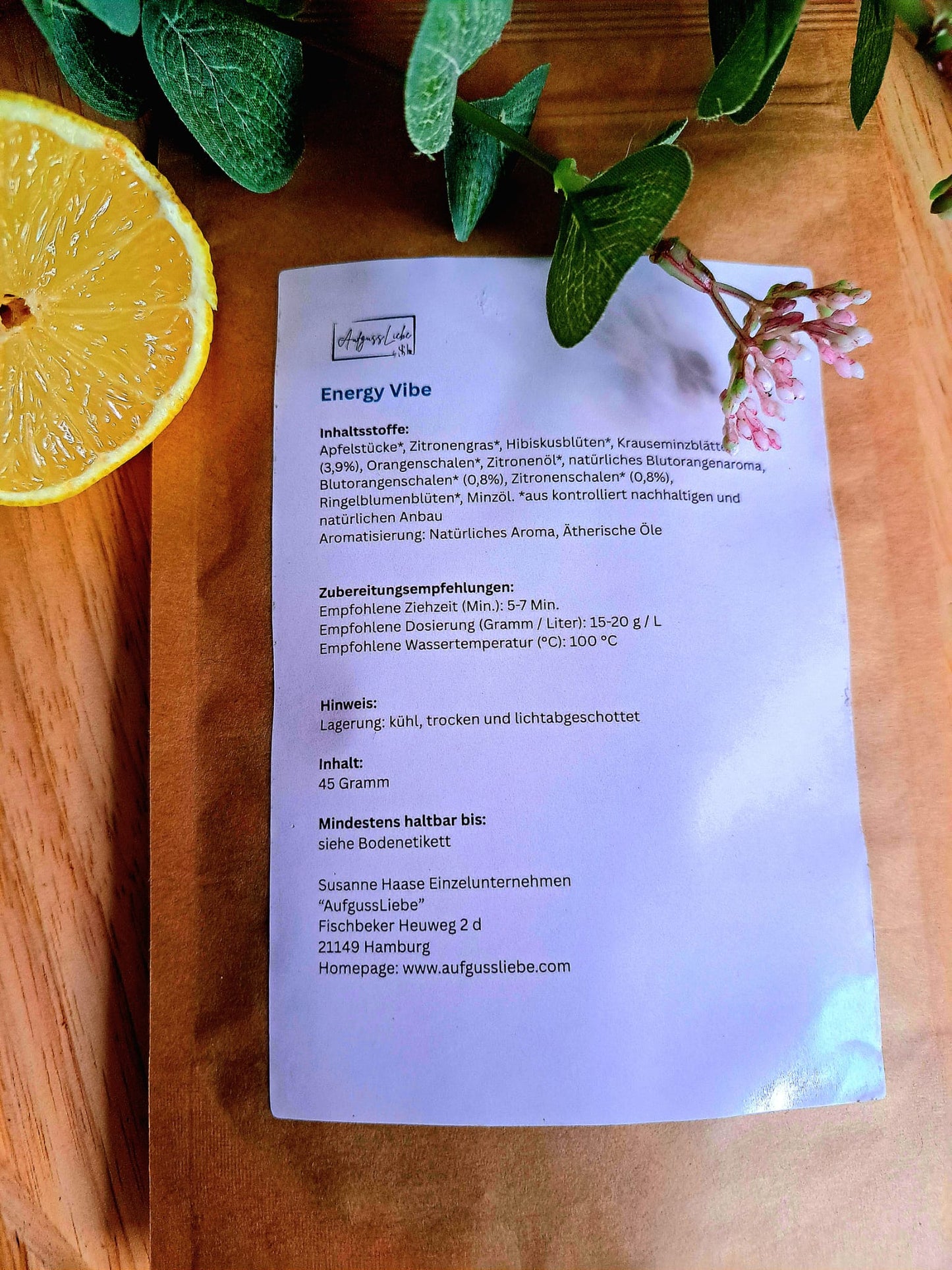 Energy Vibe Tee – Frische Power (45 g)