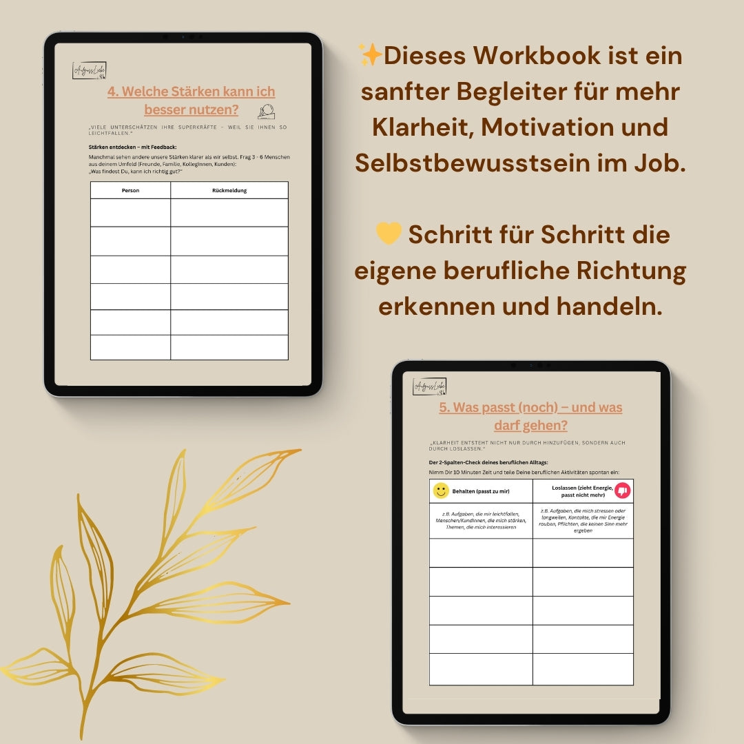 Berufliche Klarheit finden – Reflexions-Workbook PDF (digital)